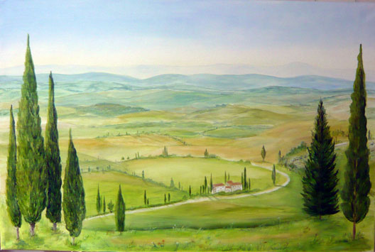 Wandbild_auf_Leinwand_Toscanalandschaft